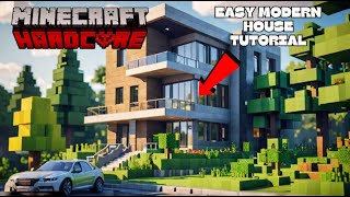 Large Modern House Minecraft Tutorial