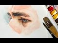 Watercolor Portrait Workshop 1 - Man in Profile - Lesson 3: Watercolor Study of the Eye