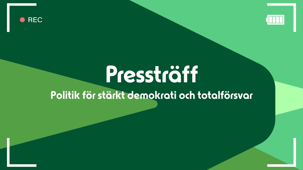 Pressträff: Politik för stärkt demokrati och totalförsvar 2026-04-23 14:33