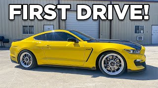 NEW WHEELS & TIRES ON MY SUPERCHARGED SHELBY GT350!! (FIRST DRIVE)