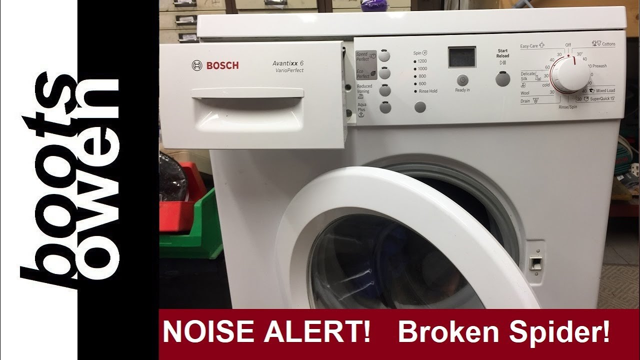 LOUD! Bosch WAE24366GB Rinse and Spin full cycle broken spider