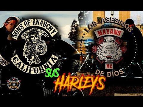 🏍️SONS OF ANARCHY vs MAYANS MC /SUS HARLEYS🏍️  YouTube