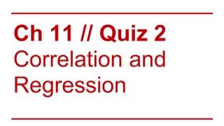 Famous Data Sense 11: Correlation and Regression / Quiz Review 2 Profile