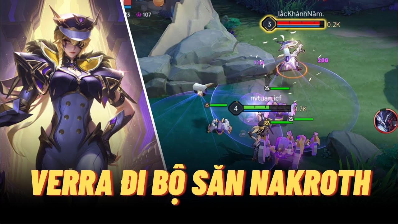 Icyfoxx cầm Verra đi bộ săn Nakroth căng đét ló mặt là dính đạn | Goverra - Liên quân mobile