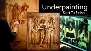 From Blank Canvas to Masterpiece How I Used Underpainting to Create Stunning 3 Doves