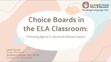 Choice Boards