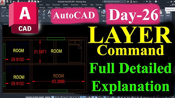 #26| AutoCAD| Complete Explanation of Layer Command LA & Layer Match (LAYMCH), Layer Delete (LAYDEL)