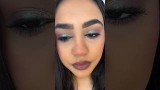 A pink & green eyeshadow look. Save for later. #foryoupage #makeupblogger