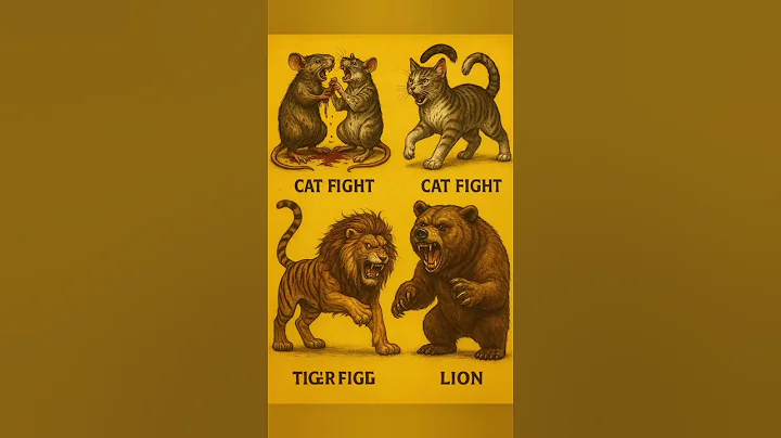 NAVER SEEN BEFORE 😱Cat Fight From Small to Savage | Funny vs Dangerous Animal Fight Illustration🔥