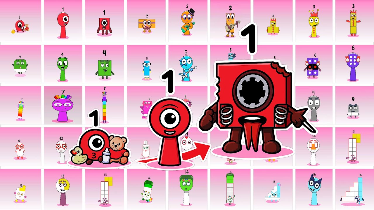 Sprunki OC Numberblocks: Baby to Kid to Adult Evolution 1 to 15 ...