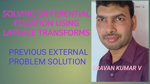 SOLVING DIFFERENTIAL EQUATION USING LAPLACE TRANSFORM IN TELUGU
