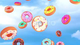 Isolated Falling Donuts Overlay | Motion Graphics - Envato elements