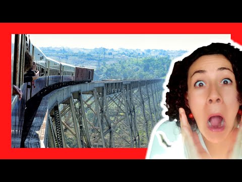 😱 El tren de MYANMAR que atraviesa un Puente [VIADUCTO de Goteik] ▷ Ruta Hsipaw - Mandalay 🇲🇲