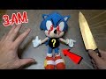 (WHAT'S INSIDE?) CUTTING OPEN SONIC.EXE DOLL AT 3AM!! *ALIVE HAUNTED SONIC.EXE DOLL*