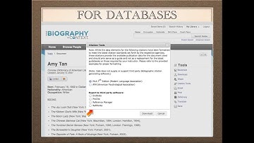 Creating Your Works Cited Page - Databases