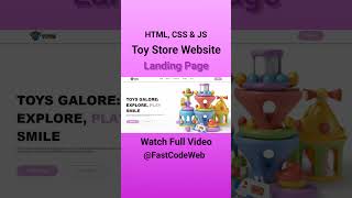 Create Toy Shop Website Using HTML & CSS | Fast Code