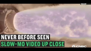 Rare slow motion footage of NASA rocket test