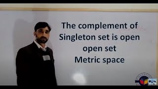The complement of singleton set is open / open set / metric space