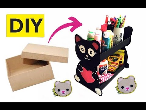 Organizador hecho con caja zapato + 2 ideas DIY - YouTube