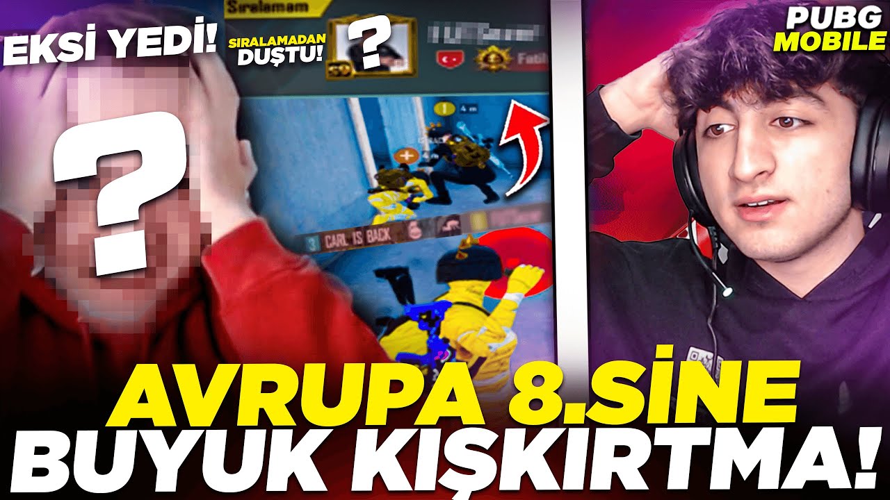 AVRUPA 8.SİNE BÜYÜK KIŞKIRTMA! FATİH LİGİNDE EKSİ YEDİRTTİM! (SIRALAMADAN DÜŞTÜ! 😱 ) – PUBG Mobile