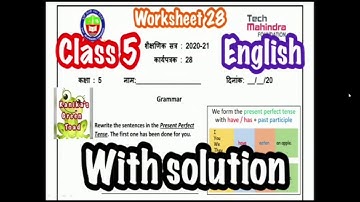 Class 5 English worksheet 28 Solved Assignment || EDMC CLASS 5 English worksheet 28