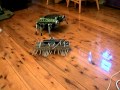 A gakken mechamo centipede has a nasty encounter with a tyco nsect robotic attack creature