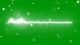 New green screen white line audio spectrum | Digital green screen audio spectrum