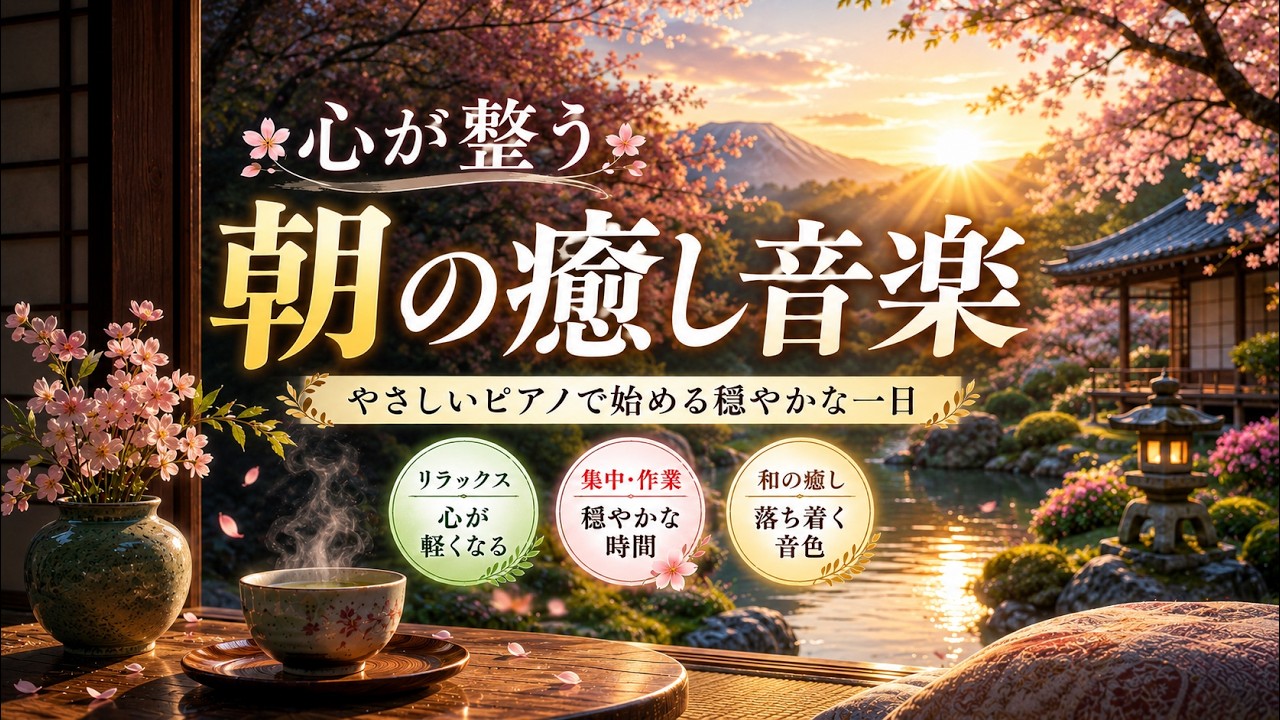 朝の癒しBGM｜静かな森と小鳥のさえずりに包まれるやさしいピアノ音楽