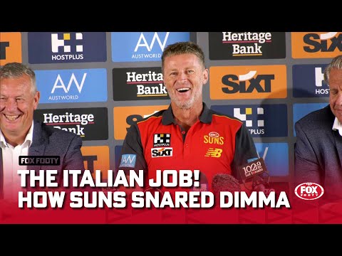 The Italian Job! How the Suns lured Dimma to the Gold Coast I Full Press Conference I Fox Footy
