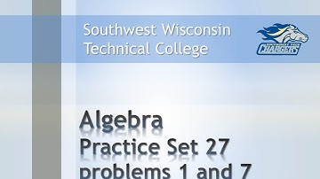 Math Review - Algebra Chapter Practice Set 27 problems 1&7 "Equations with Variables on Both Sides"