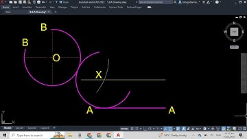 How to: Construct an Arc Tangential to a Given Line & Another Arc #AutoCAD #TechnicalDrawing