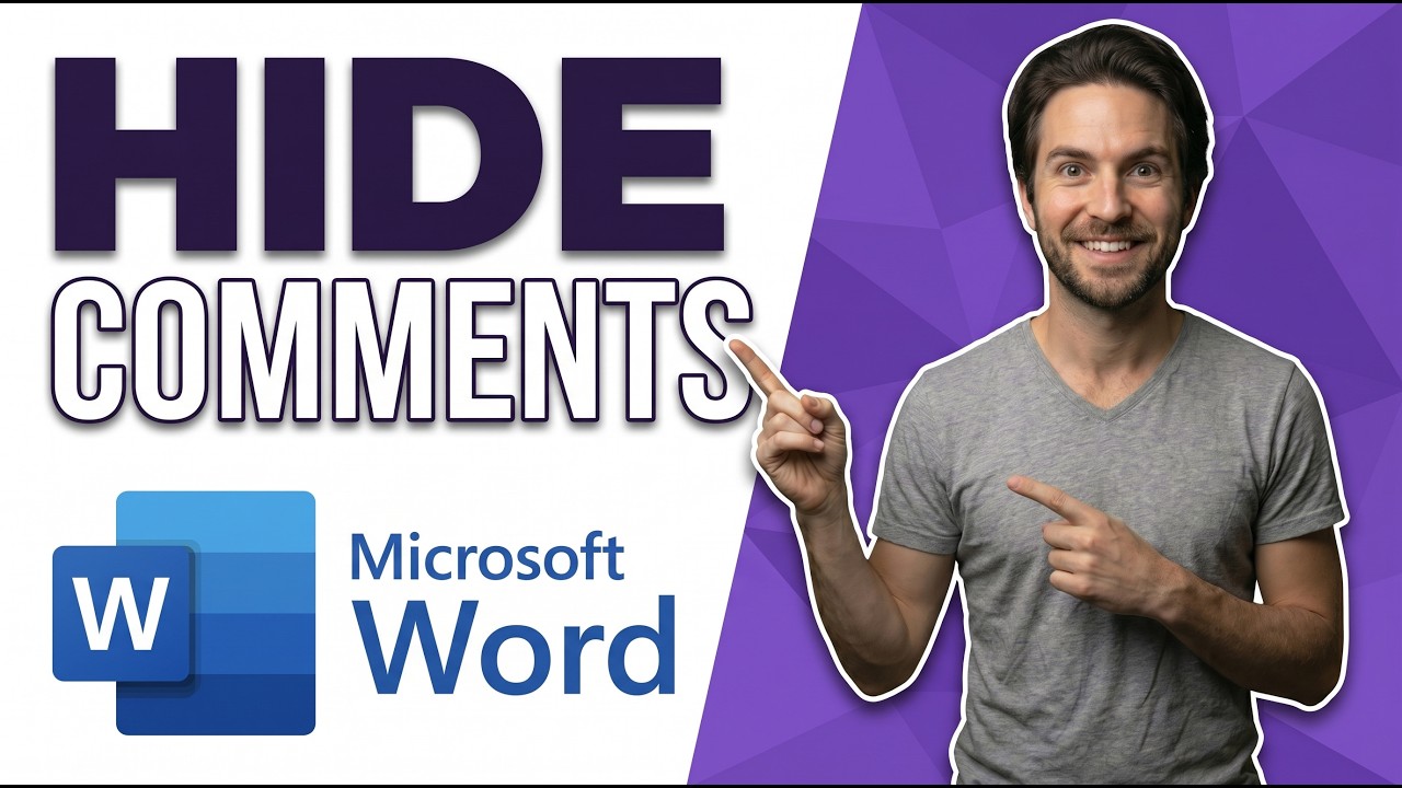 How To Hide Comments In Microsoft Word (Easy Guide) - YouTube
