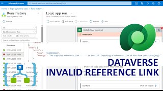 Logic Apps: Dataverse connector error - the supplied reference link is invalid.
