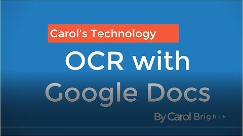 Using Google Docs to OCR (Optical Character Recognition) Your PDF