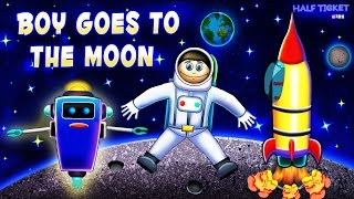 Rocket for Kids | Space Adventures For Kids | Rocket Boy Flies To The Moon