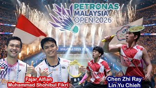 Fajar / Fikri Vs Chen Zhi Ray / Lin Yu Chieh - R16 Malaysia Open 2026 - Bersama Bu Rina