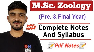 M.Sc. Zoology Complete Notes & Syllabus Download || Important Video For Msc Students || Dadhich Sir