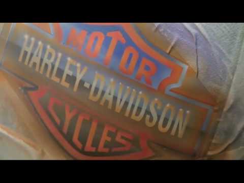 Logo Harley Davidson airbrush motor bike peinture ...