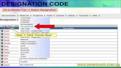 Cloud Attendance System tutorial - V1soho 3.0  " Master file setup" link to payroll Singapore