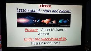 explain lesson about stars and planets py power point