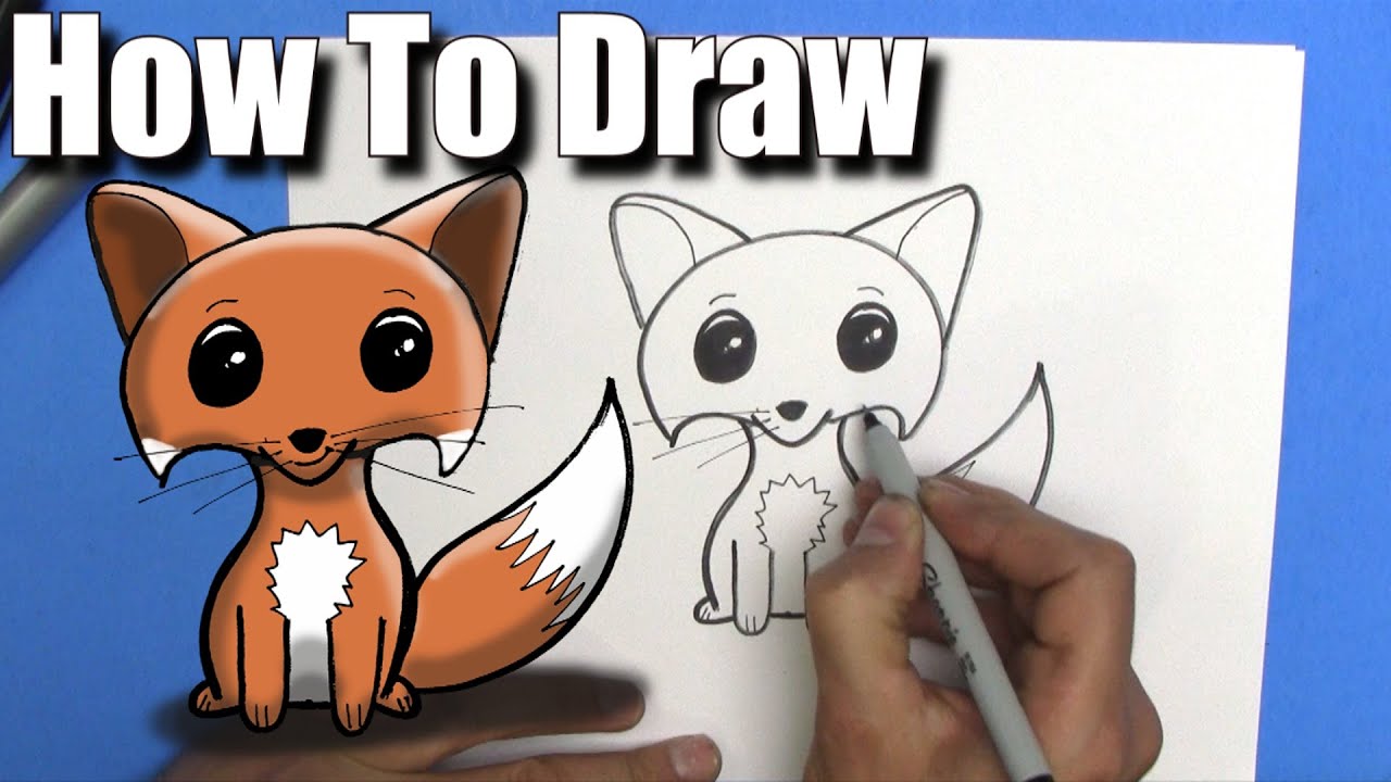 How To Draw A Cute Easy Fox Step By Step Youtube