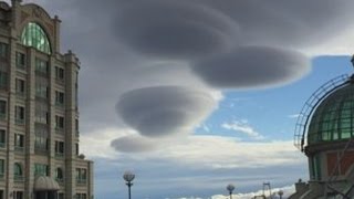 Is it an alien invasion? No...it's just UFO-shaped clouds