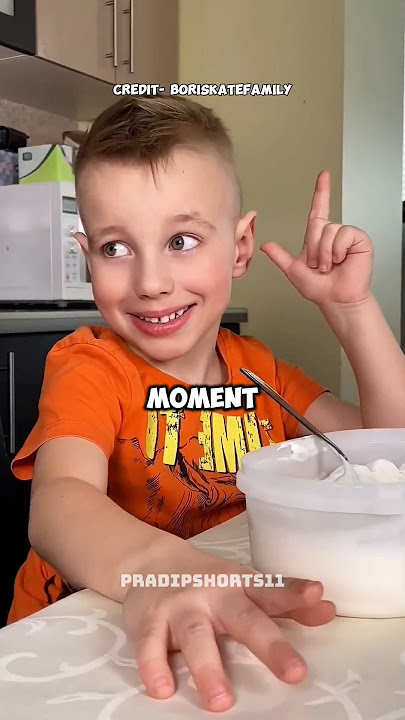 He made dad's a milkshake with bubble 🤔🤪😂#shorts #usa #trending