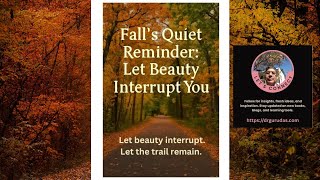 Let Beauty Interrupt You β A Fall Walk on the Silver Comet Trail