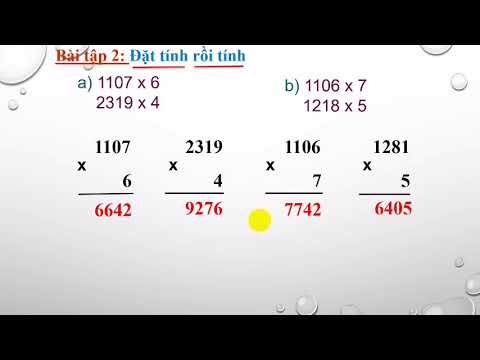 Tuần 23, Lớp 3, Video bài giảng môn Toán, Bài Nhân số có bốn chữ số với số có một chữ số (tiếp theo)