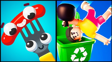 Fork N Sausage VS Lazy Jump - Walkthrough Dual Gameplay Android Games