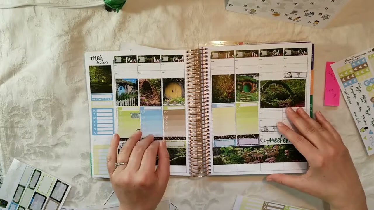 Plan with me   March 25 31   EC Hourly feat  Green Darner Designs