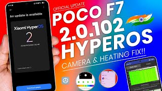 POCO F7 Official HyperOS 2.0.102 OTA Update Full Changelog, Camera & Heating Fix!!!
