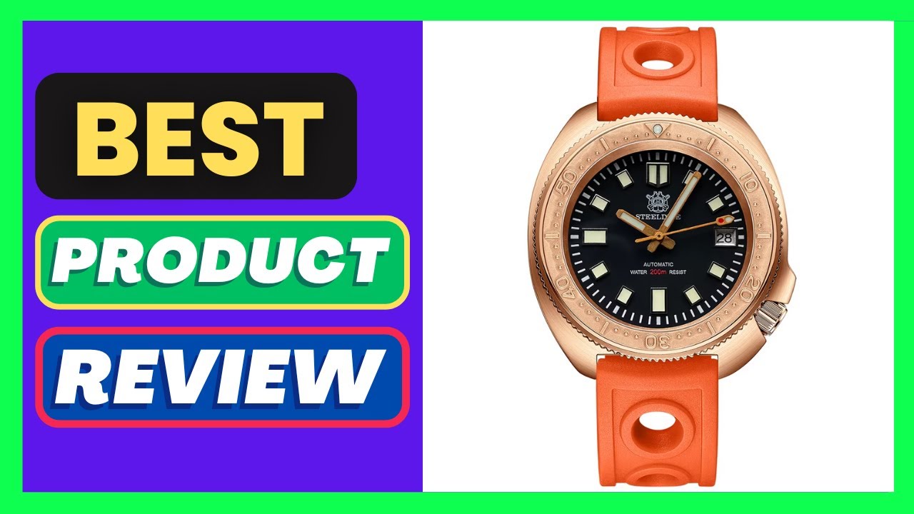 STEELDIVE Men Bronze Dive Watch 200M Water Resistant Ceramic