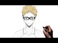How To Draw Tsukishima | Step By Step | Haikyuu!!